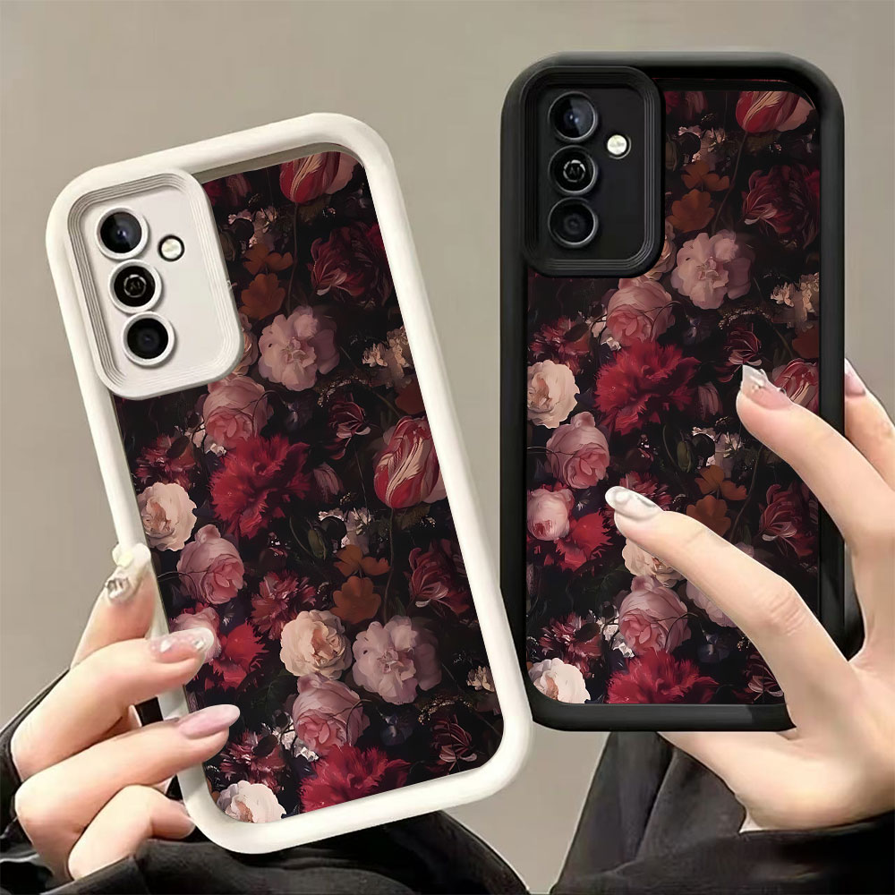 Wine & Beer Shop - ワインレッドのバラ柄スマホケース Samsung Galaxy A73 A72 A71
