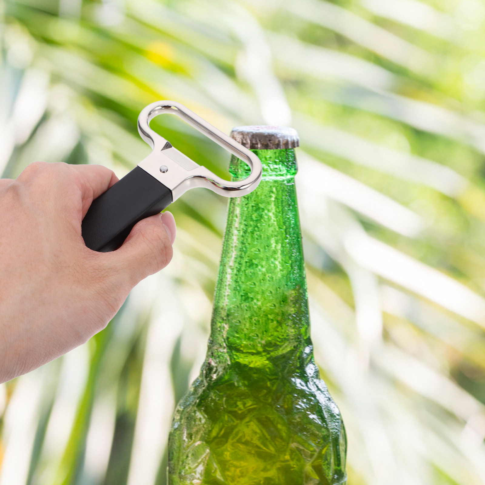 Wine Beer Drink - 頑丈な亜鉛合金製多機能ボトルオープナー、赤ワイン、ビール、飲料用、携帯用バーキッチンツール、効率的なドリンク蓋開け器