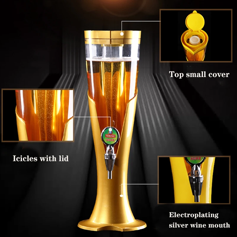 Wine Beer Drink - 220v 電気 3 リットルワインキャノンワインラックビール飲料マシンコールドドリンクマシンジュース容器つららライトパーティー B