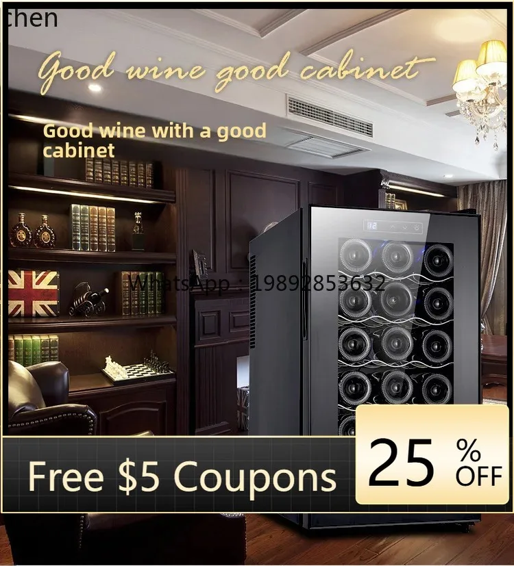 Wine & Beer Shop - cc26 18 パック赤ワイン恒温ワインキャビネット冷蔵庫電子空冷冷蔵キャビネット