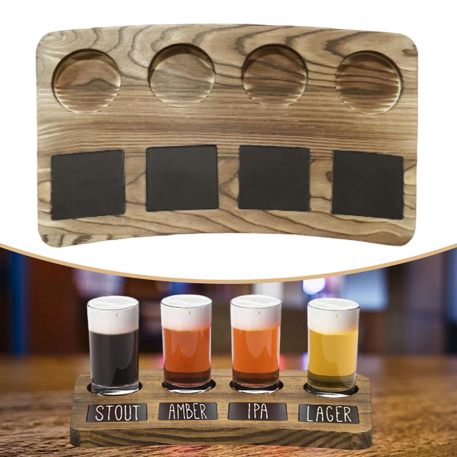 Wine Beer Tasting - ワインテイスティング用フライトボード ガラス瓶用フライトパドル バーボンビール