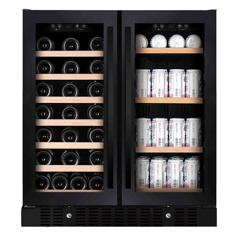 Wine And Beer Undercounter Fridge - 176Lガラス扉ドリンク冷蔵庫、カウンター下ビール冷蔵庫、ワインクーラー、飲料冷蔵庫、家庭用スマートワイン冷蔵庫