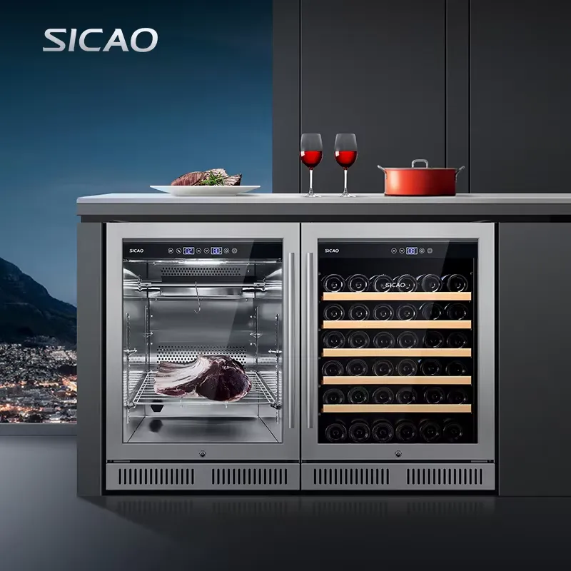 Wine And Beer Undercounter Fridge - アンダーカウンター ドライエイジング冷蔵庫 ワインビールクーラー サイドバイサイド冷蔵庫 バーキャビネット 業務用