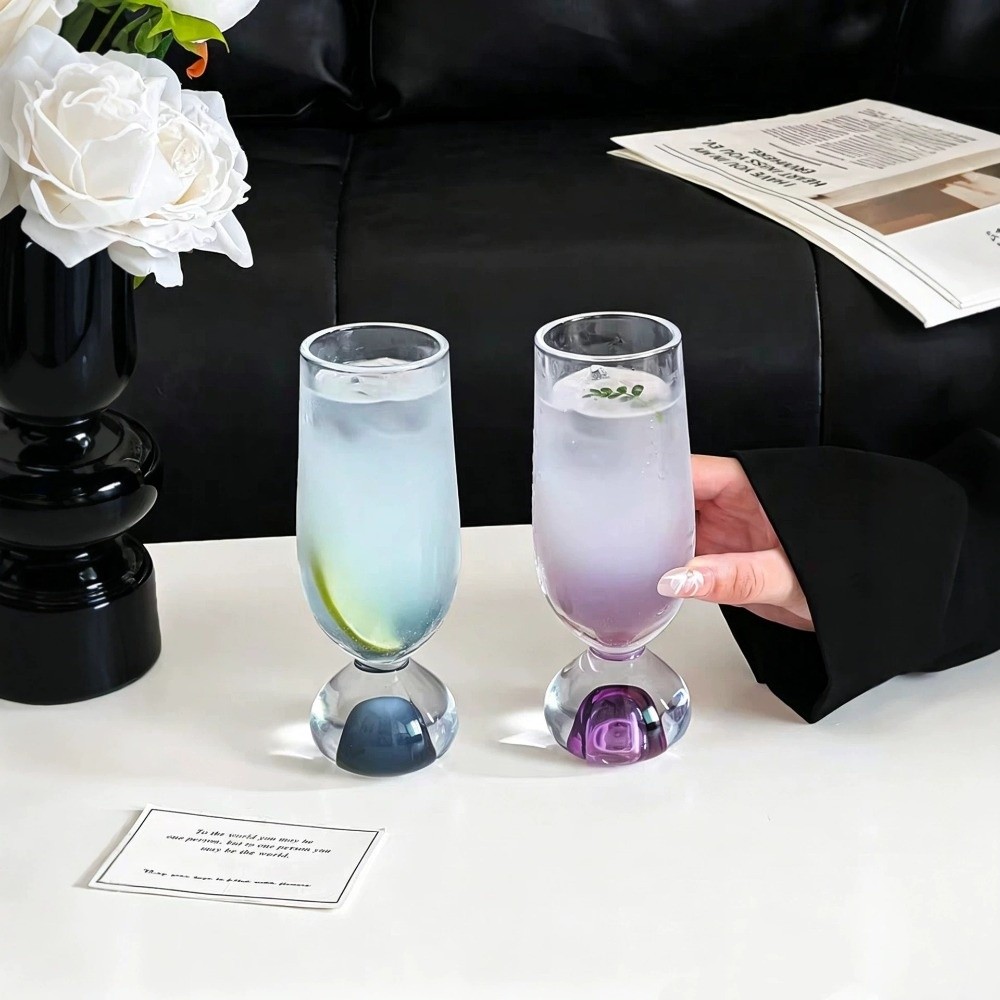創造的な丸底ガラス製ステムカップ、精巧な170mlワインテイ - Wine Beer Tasting のレビューと価格