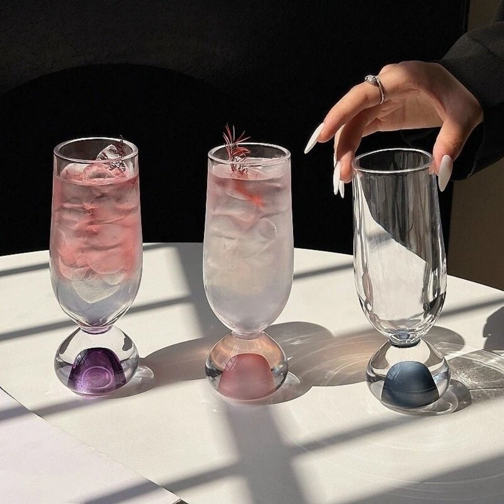 創造的な丸底ガラス製ステムカップ、精巧な170mlワインテイ - Wine Beer Tasting のレビューと価格