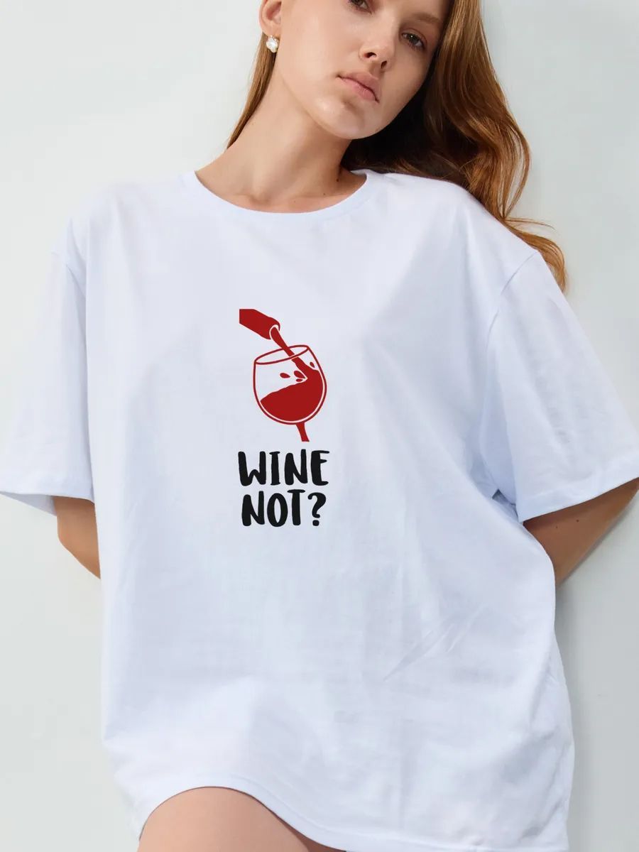 女性用面白いワイン愛好家グラフィックTシャツ キュートなコッ - Wine Bottle Size のレビューと価格