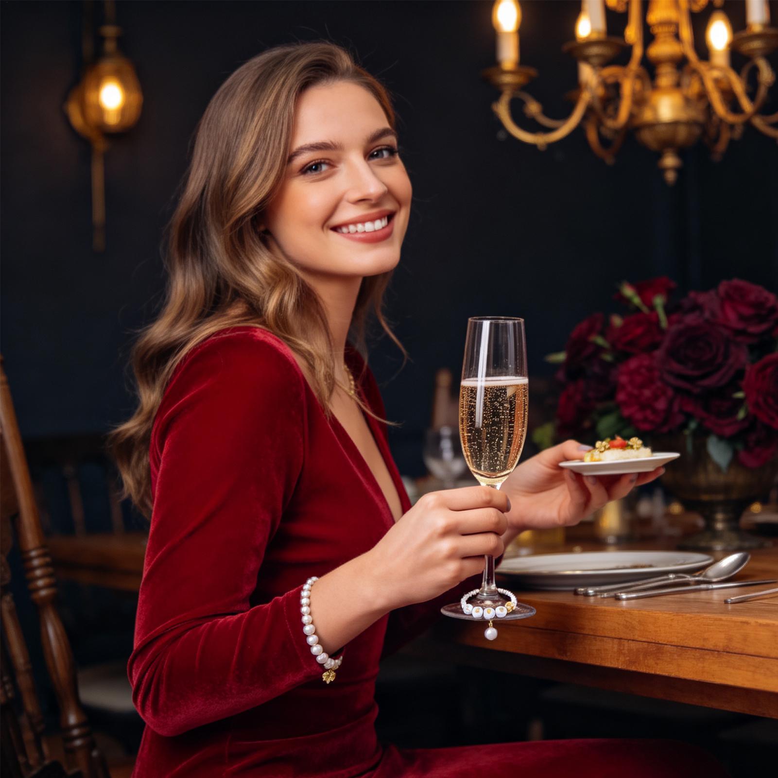 ビーズとピンセット付きグラス用ドリンクチャーム、レジン製DI - Wine & Beer Shop のレビューと価格