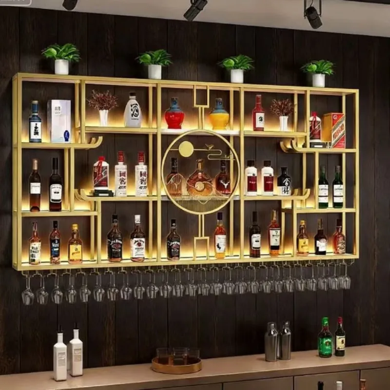 工業用錬鉄製壁掛けワインラック バーシェルフ 赤ワインディス - Wine & Beer Shop のレビューと価格