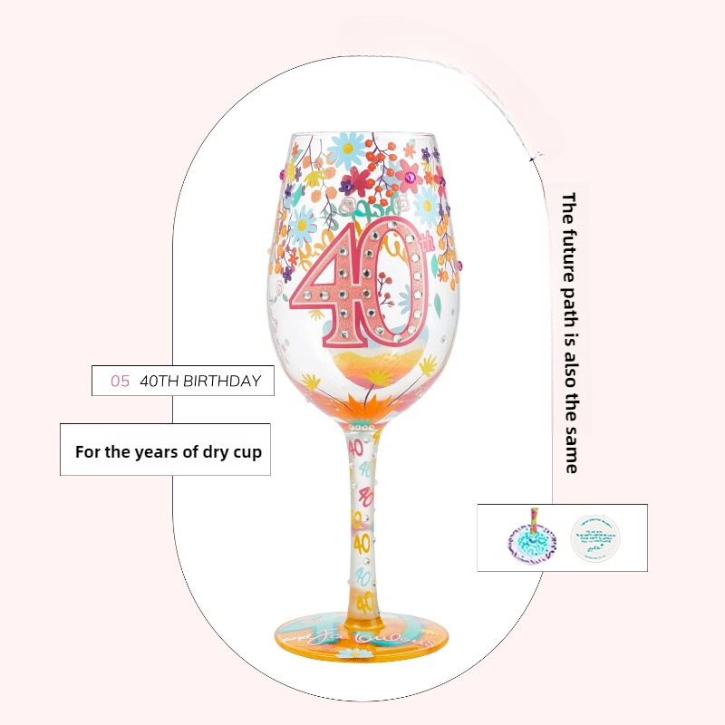 手描きのクリスマスプリントワイングラス、クリエイティブな赤ワ - Beer And Wine Festival のレビューと価格