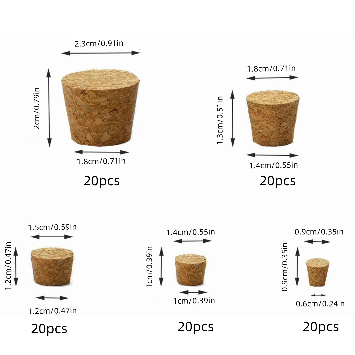 ワインボトル用コルクストッパーの品揃え、コルクプラグの交換、 - Wine Bottle Size のレビューと価格