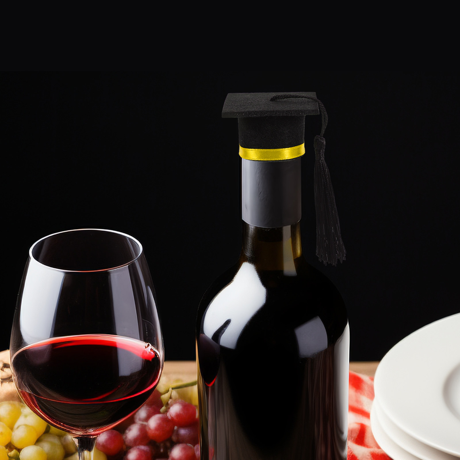 卒業式用帽子型ボトルキャップ4個セット、ミニボトルキャップタ - Beer And Wine Festival のレビューと価格