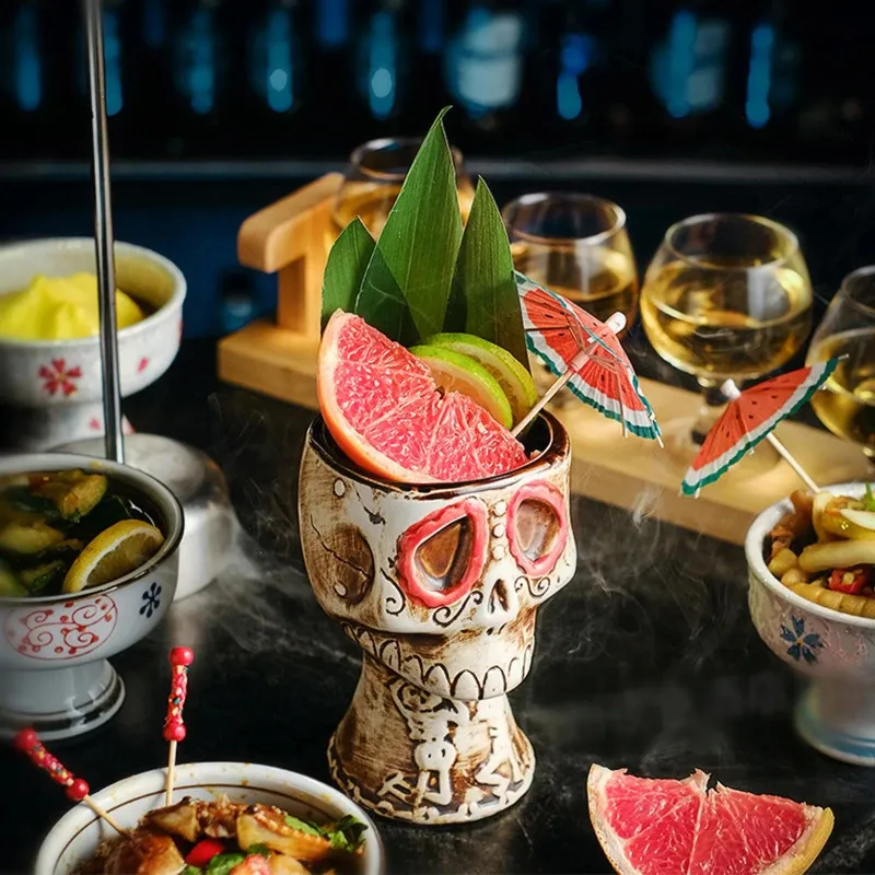 480ml ハロウィンパーティー スカルカクテルグラス アメ - Wine Mix With Beer のレビューと価格