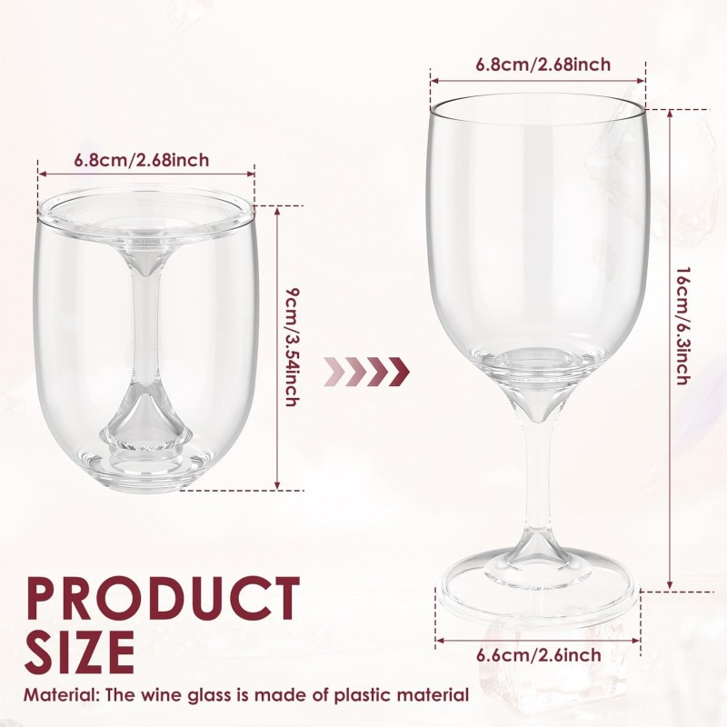 折りたたみワイングラス透明食品グレードプラスチックワイングラ - Wine & Beer Shop のレビューと価格