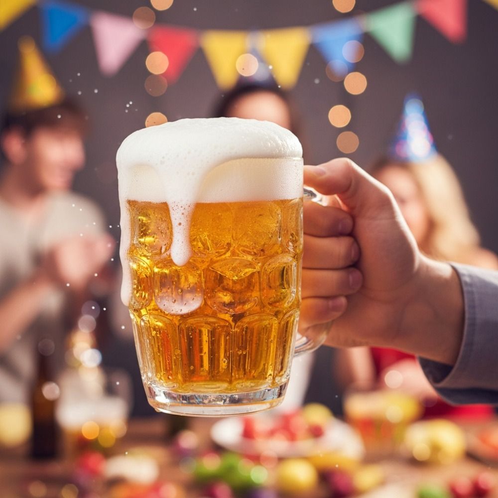 クリエイティブな模造ガラスプラスチック製ビールカップ、透明、 - Wine Beer Drink のレビューと価格