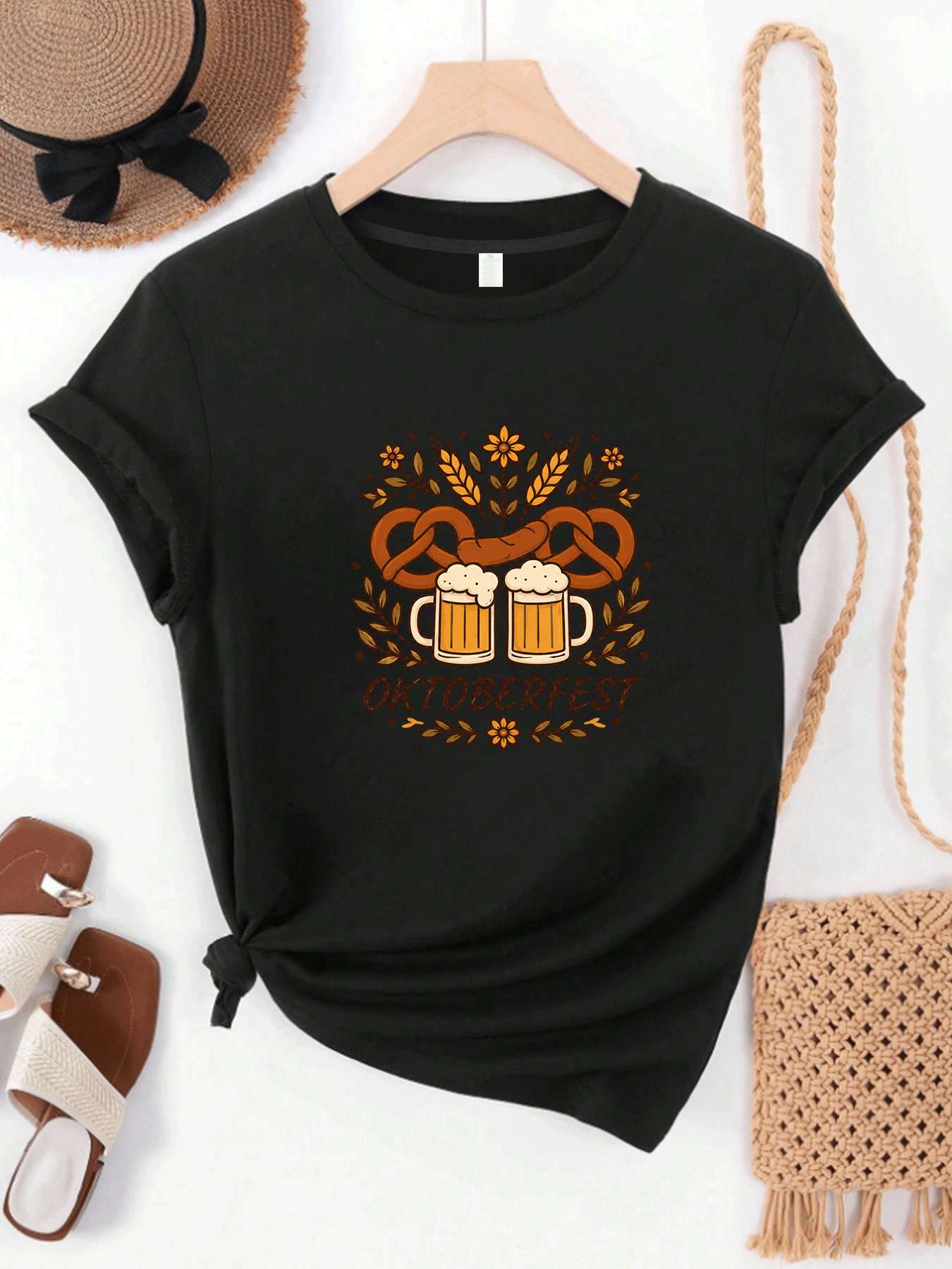 【MYJ062633】ビール祭り レディース Tシャツ ワイ - Beer And Wine Festival のレビューと価格