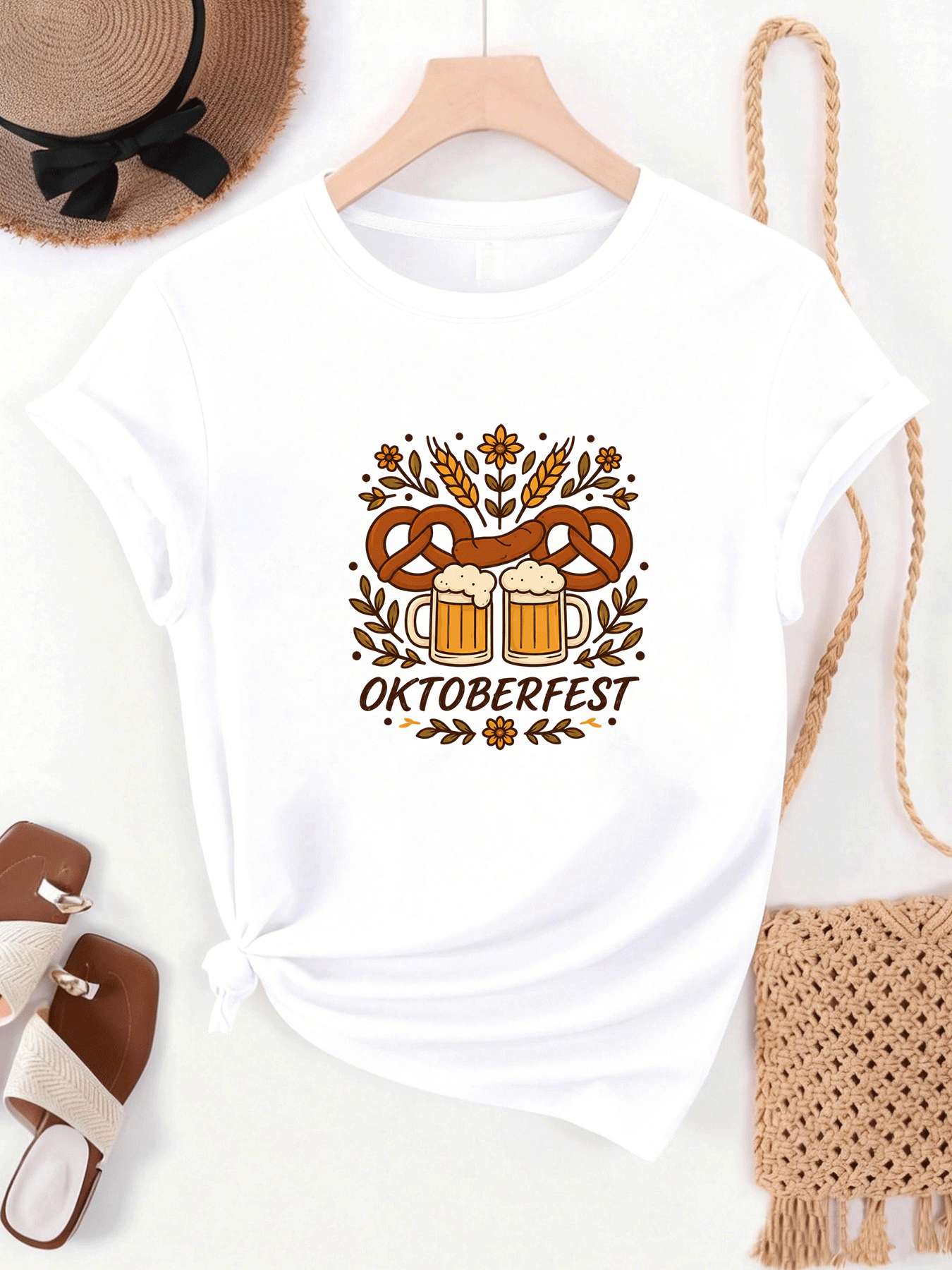 【MYJ062633】ビール祭り レディース Tシャツ ワイ - Beer And Wine Festival のレビューと価格