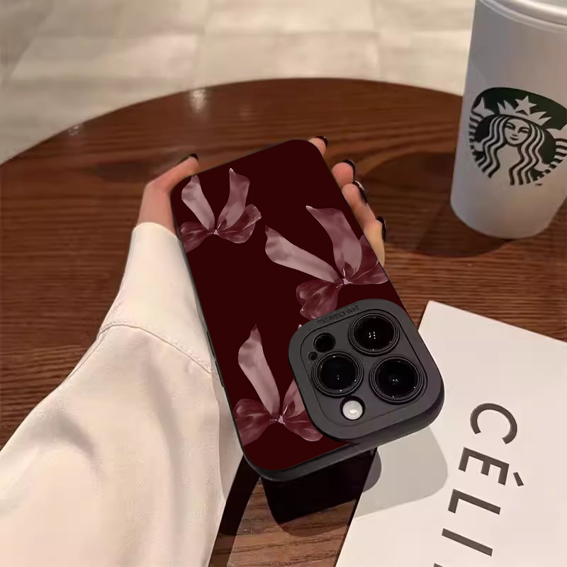 ワインレッドの蝶結び柄ソフトフォンケース、Samsung G - Wine & Beer Shop のレビューと価格