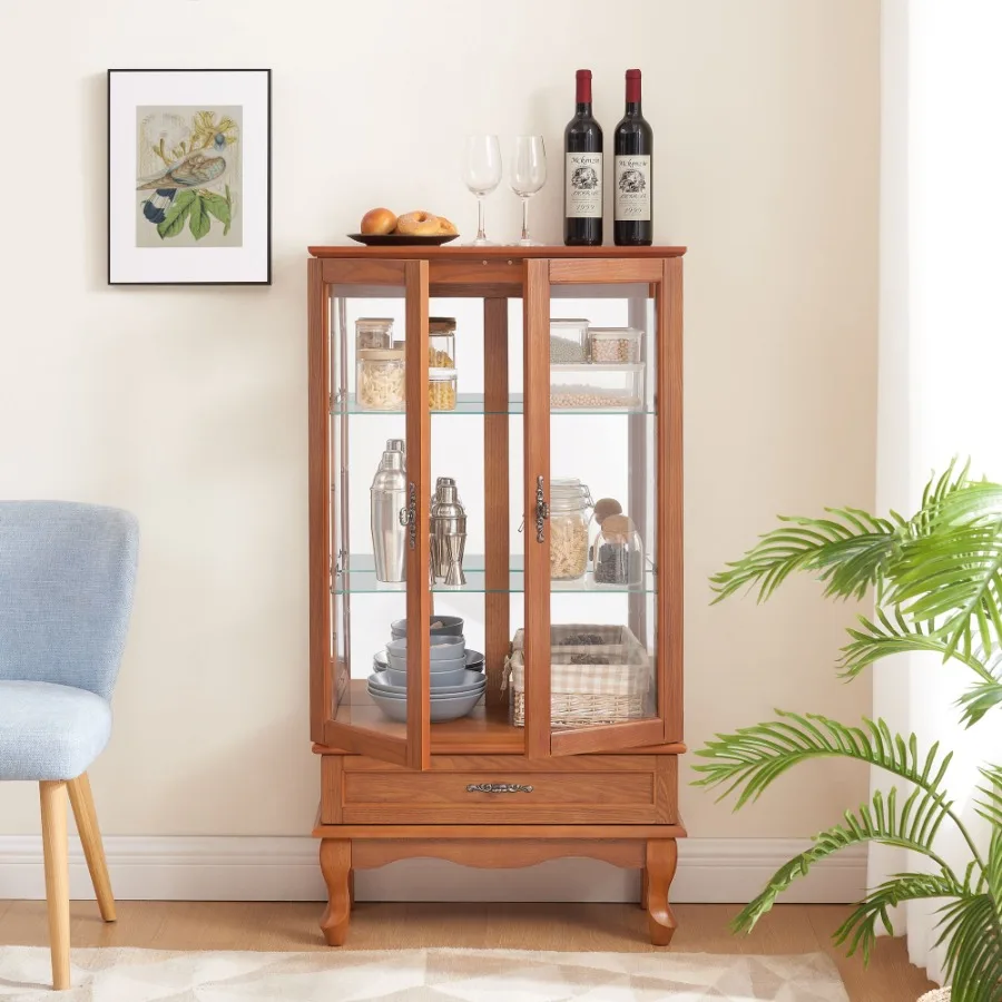 照明付きガラスキャビネット ガラスワインキャビネット 調節可 - Wine & Beer Shop のレビューと価格