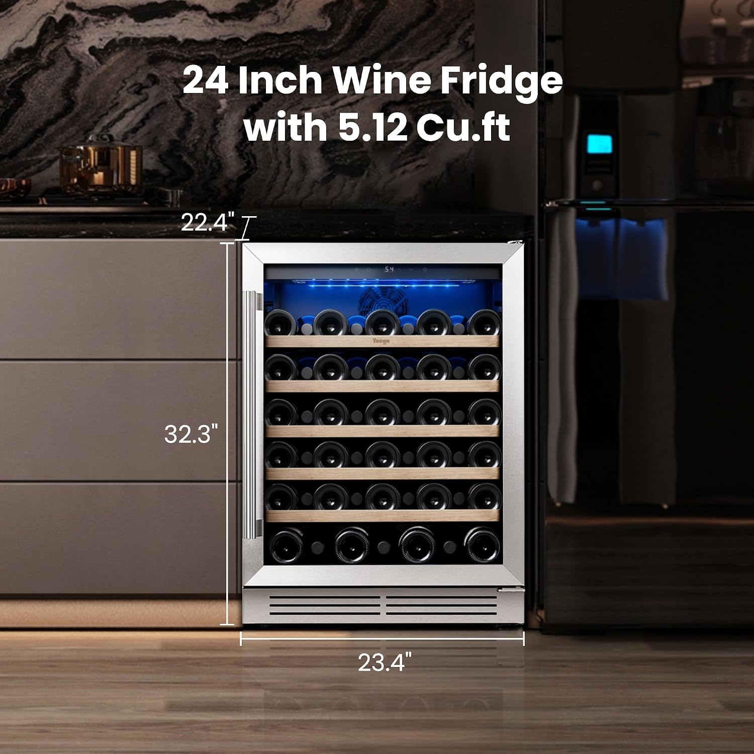Yeego ワイン冷蔵庫クーラー - 24 インチ ワイン冷 - Wine And Beer Undercounter Fridge のレビューと価格