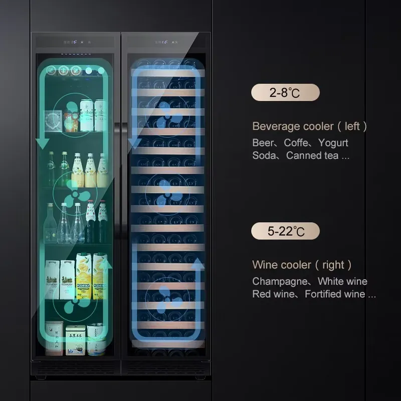ビルトイン飲料冷蔵庫 ダブルドアワインクーラー 大容量ビール - Wine Mix With Beer のレビューと価格