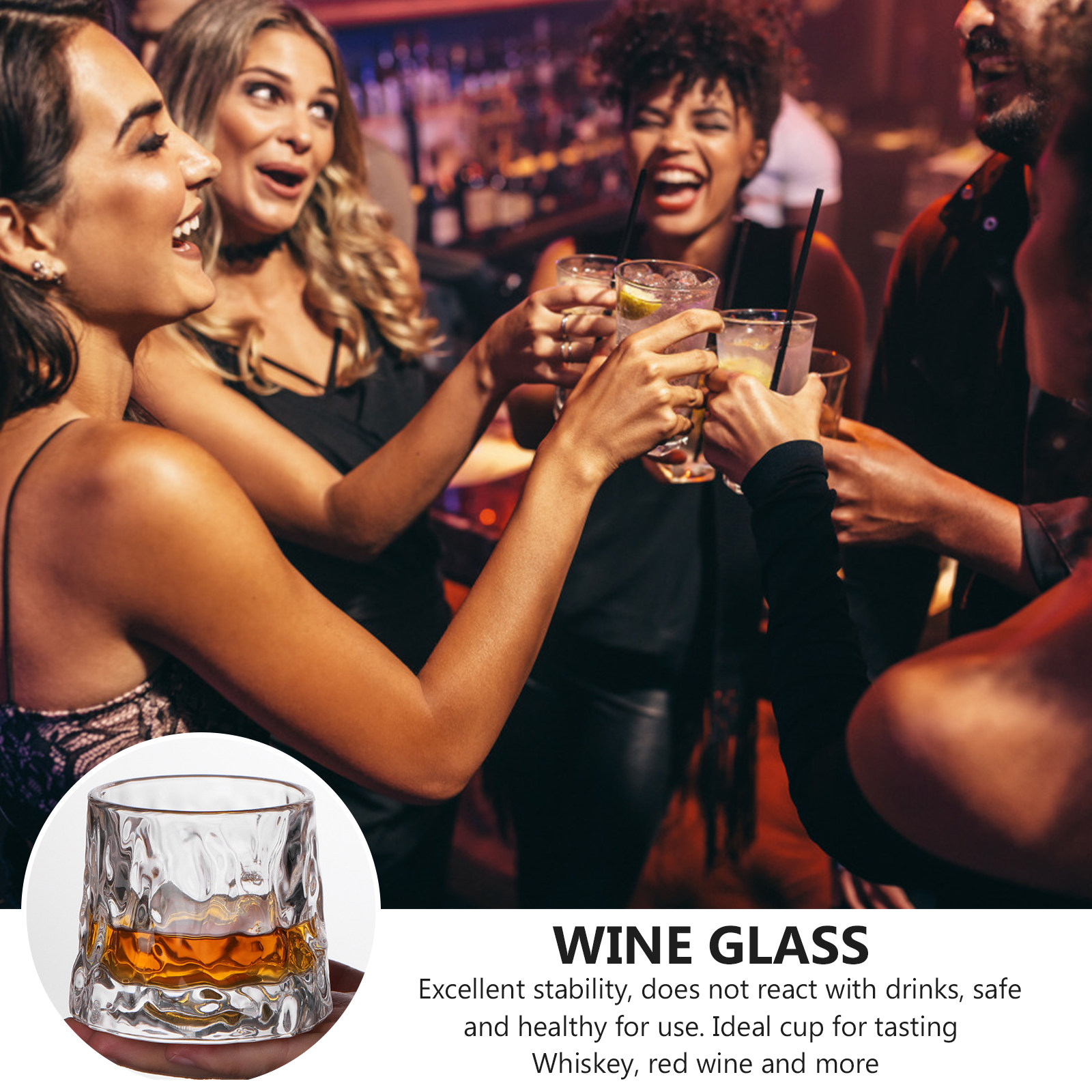 1個入り ハンマード加工ワイングラスカップ プレミアム厚底  - Wine Beer Tasting のレビューと価格