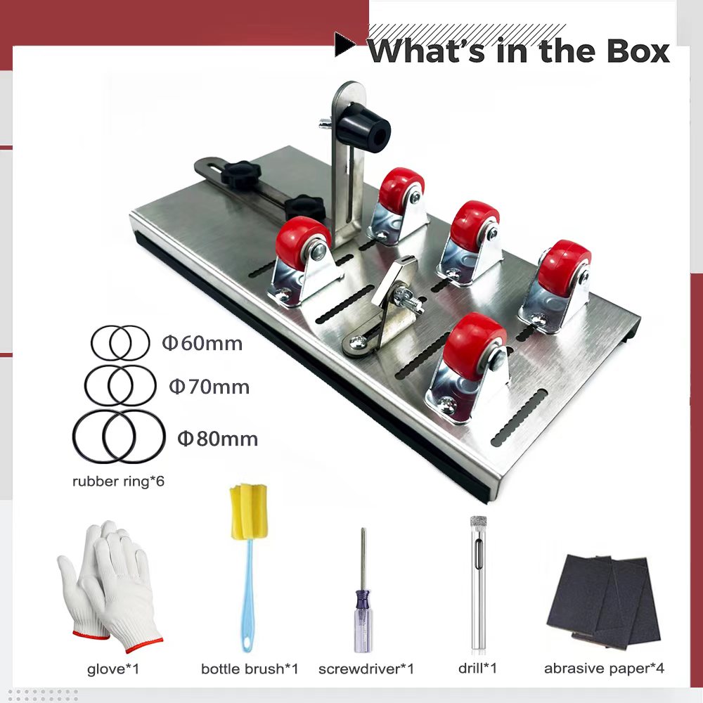 DIY ガラスボトルカッター調整可能なサイズ金属ガラスボトル - Wine Bottle Size のレビューと価格